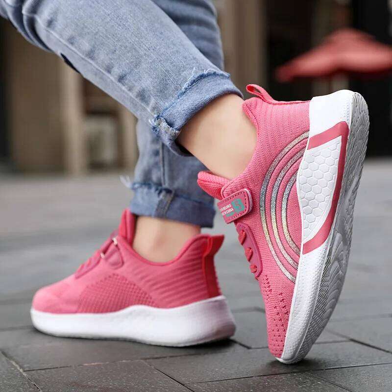 New Design Red Trainers for Kids Girls Comfortable Platform Girl Sports Shoes Large Size 38 Children's Running Sneakers 26W0224