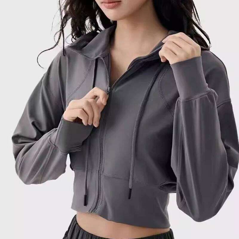 Women's Bat Hooded Casual Yoga Suit for Autumn Winter Outdoor Pilates Running Loose Sports Fitness Gear 26Y0224