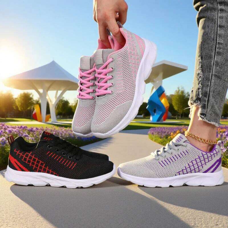 Trendy 2025 Women's Athletic Running Breathable Mesh Lightweight Sports Sneakers Casual Fashion Walking Shoes Hot Pick