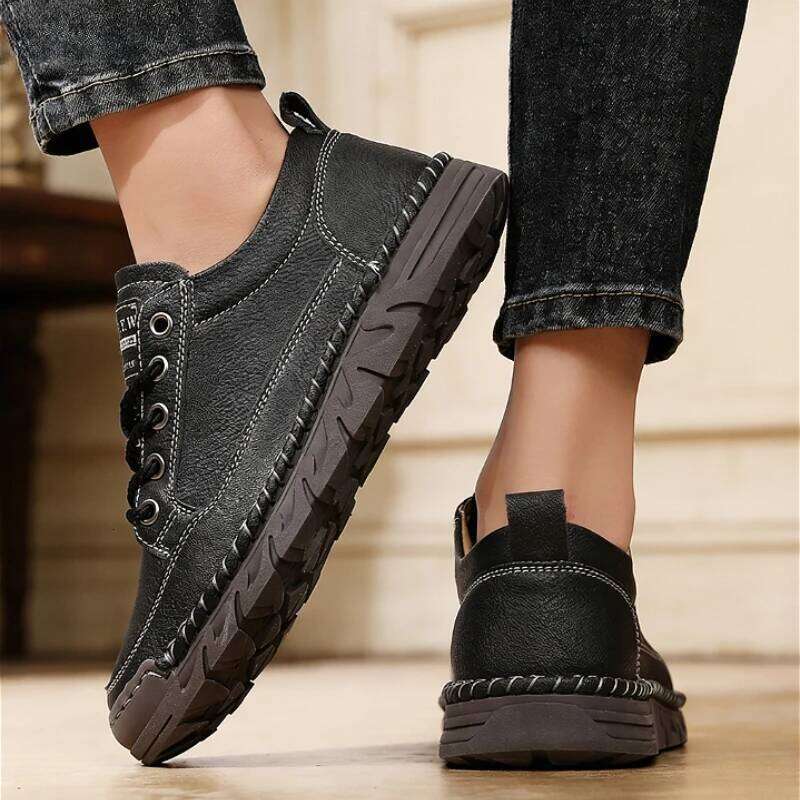 Trendy Women's Red Flat Durable Wear-resistant Fashionable Slip-on Casual Shoes Lightweight Spring Autumn Couple Loafers
