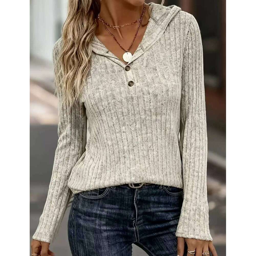 SD Elegant Casual Fashion Loose Woman Temperament Long sleeve T-Shirt Holiday Weekend 26W0224