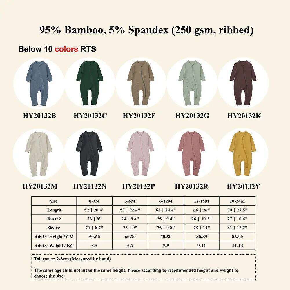 2026 Winter Newborn Baby Romper Thicken Bamboo Ribbed Long-sleeved Pajamas Infant Boy Girl Jumpsuit Bodysuit Sleeper 26Y0224