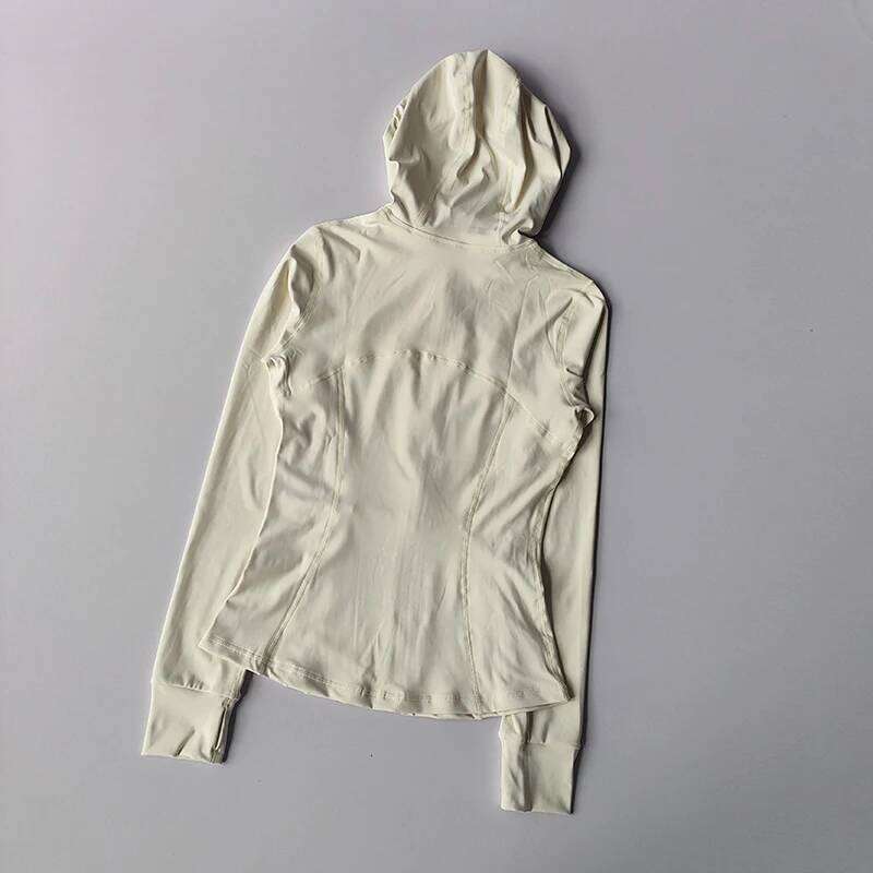 Women's Hooded Zip-Up Yoga - Windproof Long Sleeve Workout Top, Slim Fit Running Coat for Fall/Winter 26Y0224