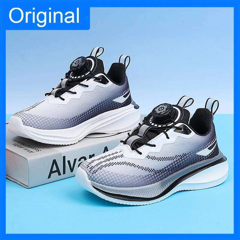 Children Classic Mesh Light Breathe Outdoor Running Fitness Soft Sole Anti Slip Shock-absorbing Sports Shoes 26W0224