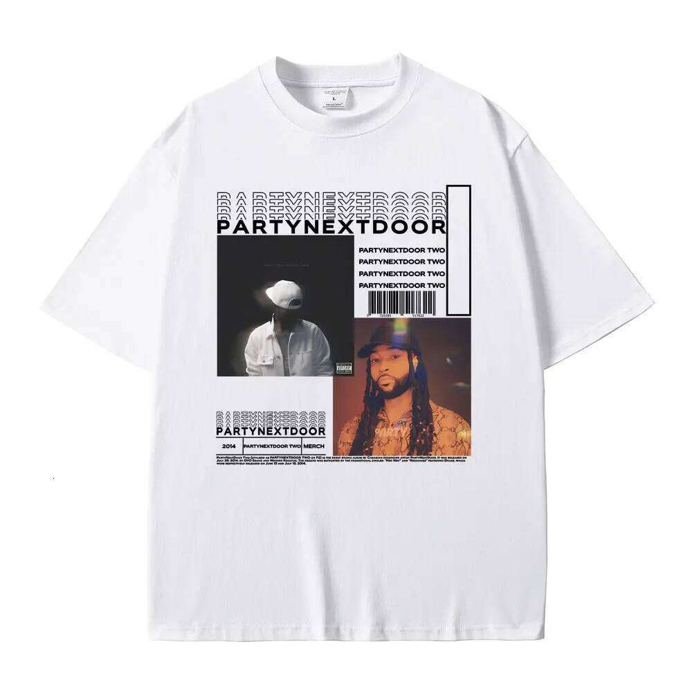 Rapper Partynextdoor Two Album Graphic Tshirt Male Hip Hop Vintage T-shirts Men's Cotton Tees Oversized T Shirt H260224