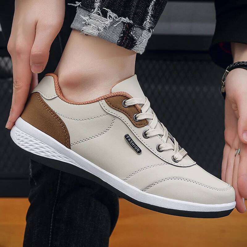 MAEDEF Shoes for Men Leather Waterproof Casual Comfortable Men's Sneaker Lace Up Footwear Vulcanized Man Shoe Masculino