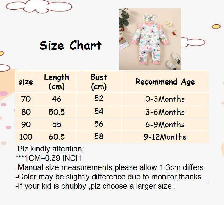 0-12 Months Newborn Baby Clothes Long Sleeves Cute Bodysuit with Headband 2PCS Infant Romper Toddler Girl Jumpsuit 26Y0224