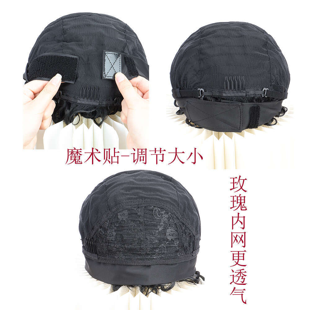 European And American Export Wig For Women Small Curly Headscarf Long Afro Head Cover Headband Wigs In Stock SHXI