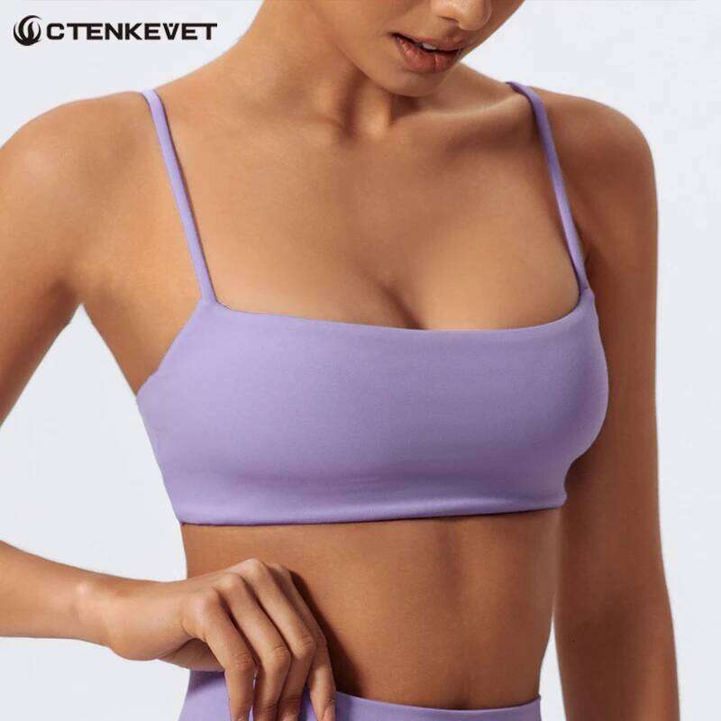 Ctenkevet Sling Yoga Bra Gym Workout Push Up Brassiere Female Outdoors Sports Underwear Women Fitness Shockproof Crop Top 26Y0224