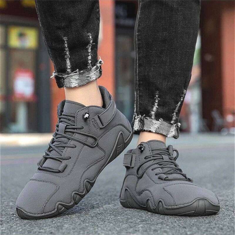 Men's Casual Comfortable Breathable Lace Up Design Appearance High Top Shoes Daily Activities Light Sports Loafers