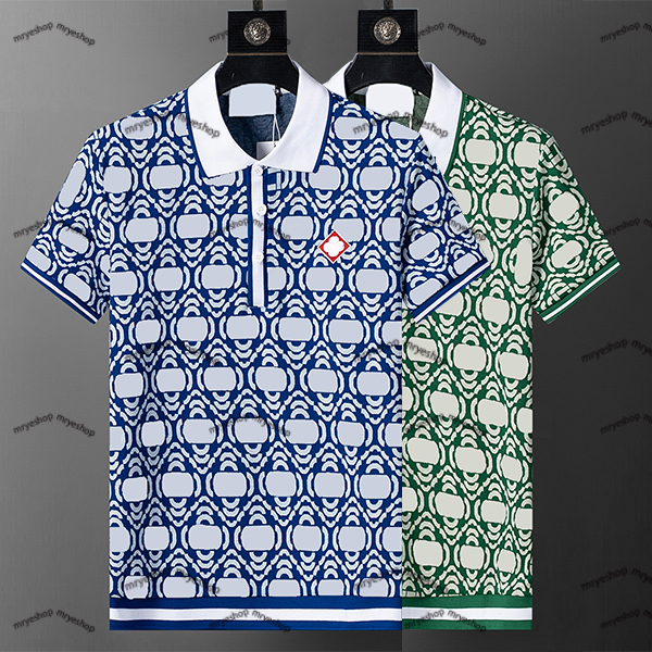 designer men polo ; mens polo Fashion Designer Polos Men Summer Breathable Polo Shirts Striped Print Casual Tops.Asian size M-XXXL.LA10