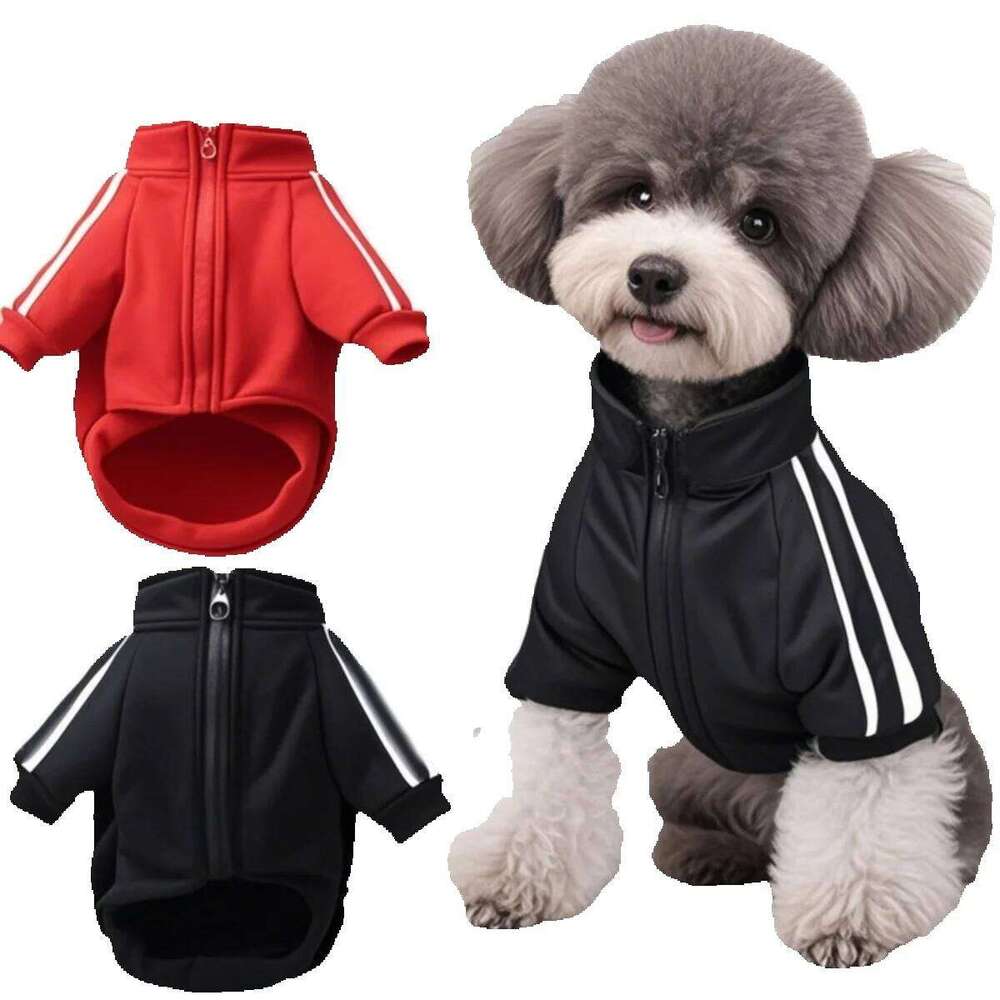 The Size Runs We Recommendpet Hoodie With Autumn Winter Zipper Plush Jacket, Small Medium-Sized Cat And Dog Clothing, Suitable For Pets Weighing 3.31 