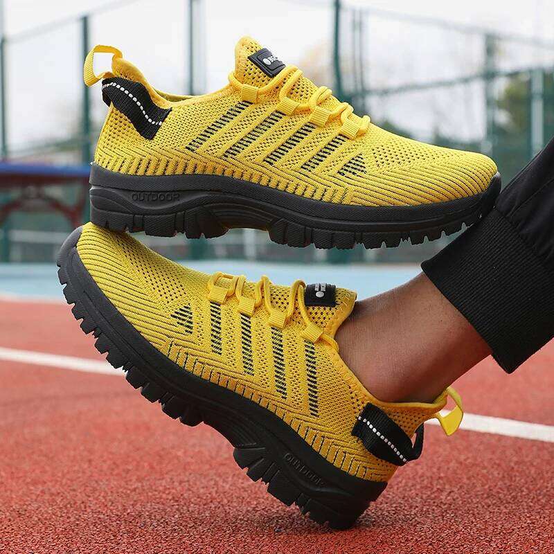 Men's Casual Breathable Fly Woven Mesh Upper Comfortable Outdoor Walking Cycling Exercise Shoes for Men Tenis Para Hombre