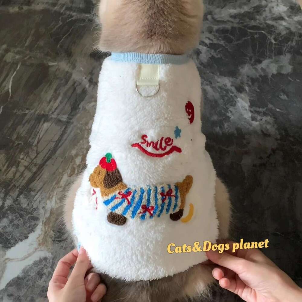 Famous brand Jinsan Cabinet Same Style Cat Gold Gradient Autumn Winter Clothes Pullover Warm Pet Clothing Dog Vest Cute Photo pupakaIK