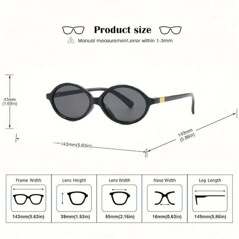 1 Pair of Fashionable Black Round Women's Glasses - UV Resistant Gradient Lenses Glossy Plastic Frame Perfect for Casual Wear 26W0224