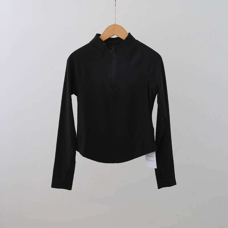 Slim-fit Stand-up Collar Half Zipper Yoga Long Sleeve Autumn Winter Running Sports Top Quick-drying Fitness Suit for Women 26Y0224