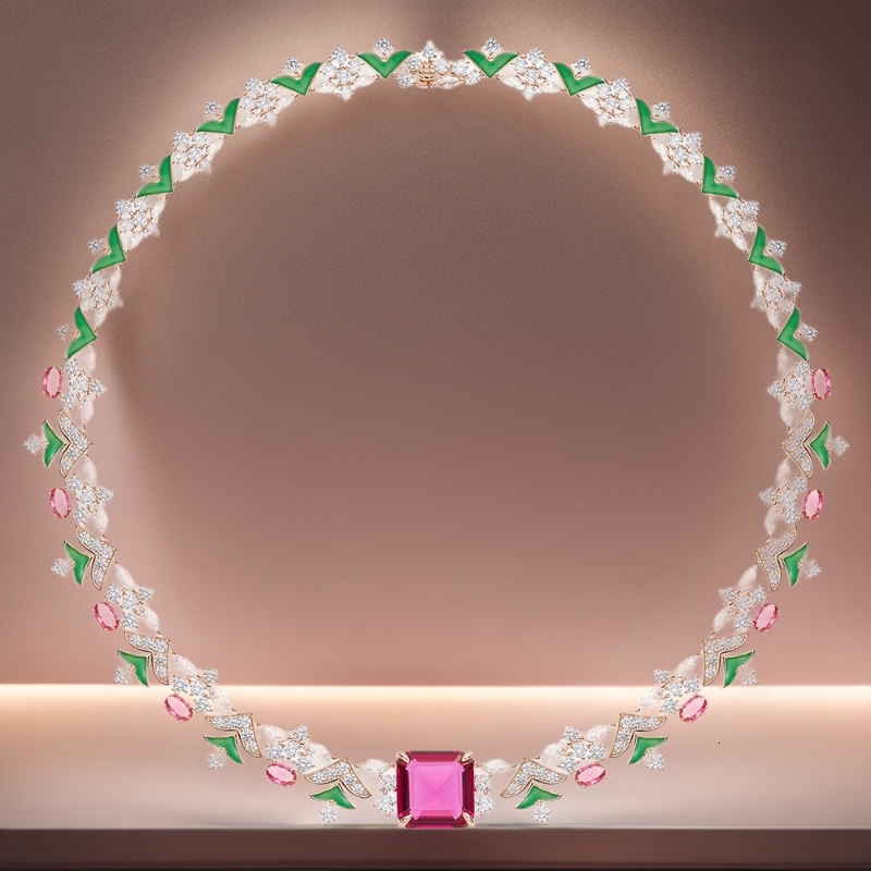 New Forest-Themed Garden Choker Necklace, Gold-Plated Necklace, Fashionable And Elegant , With A Socialite Vibe Necklace, Suitable For Evening Wear Ne