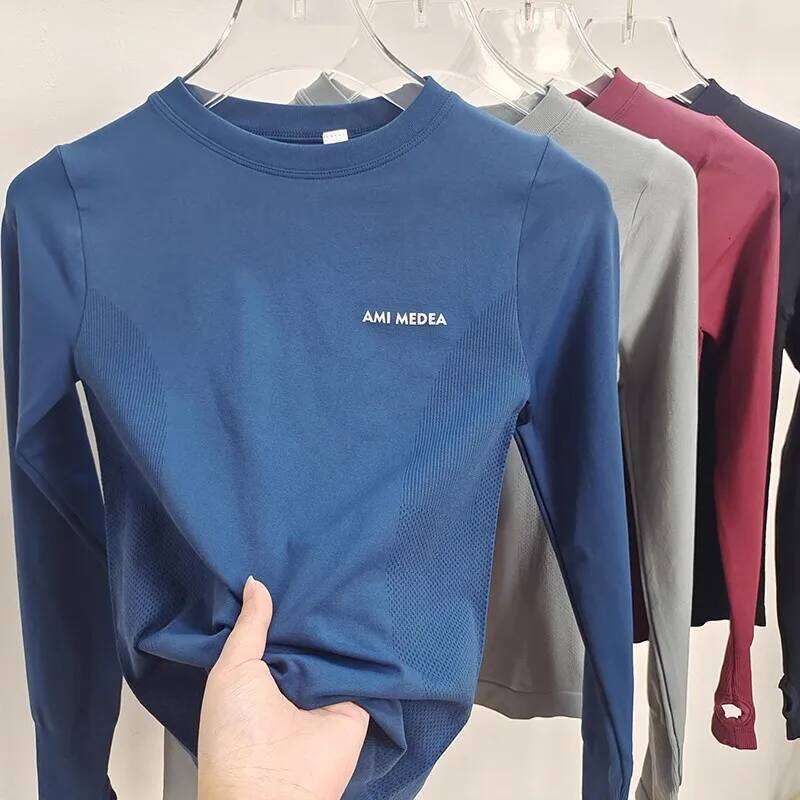 Women's Buttery Soft Crew Neck Compression Long Sleeve - Quick Dry Athletic Top for Yoga Running Gym 26Y0224