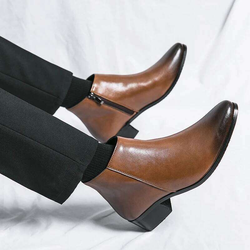 MAEDEF Causal Business Retro Ankle Men Boots Man Chelsea Boot Casual Shoes Spring Winter Slip on Booties Handmade Botines 2024