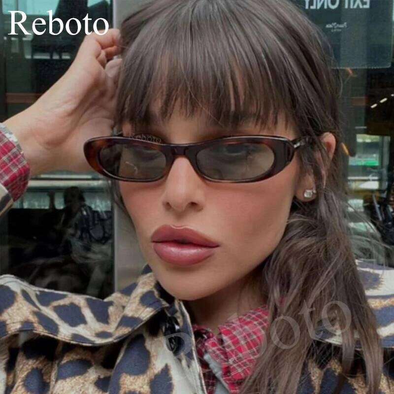 Retro Narrow Cat Eye Sunglasses Luxury Brand Small Black Rectangle Sun Shades Glasses For Women Fashion Oval Eyewear UV400 26W0224