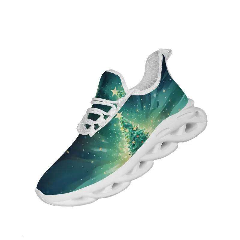 Men's Casual Flats Women's Lace Up Men Christmas Shoes Mesh Breathable Tennis Sports Shoe Athletic Male Sneakers