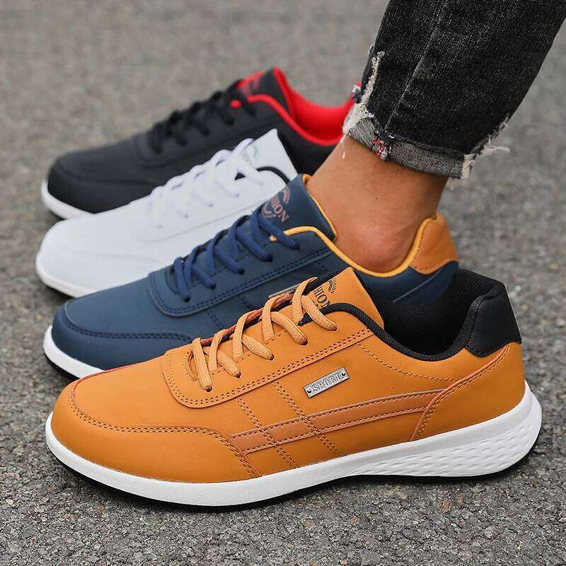 Fashion Casual Men's Waterproof Walking Sneakers Trend Comfortable Lace-up Shoes Outdoor Non-Slip Footwear Tennis for Men