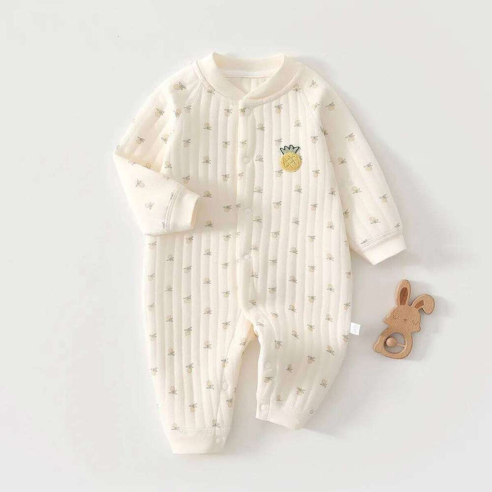 Spring Autumn Warm Jumpusit Newborn Infant 0 To 18 Month Outdoor Pure Cotton Daily Bodysuit Baby Girl Casual Romper 26H0224