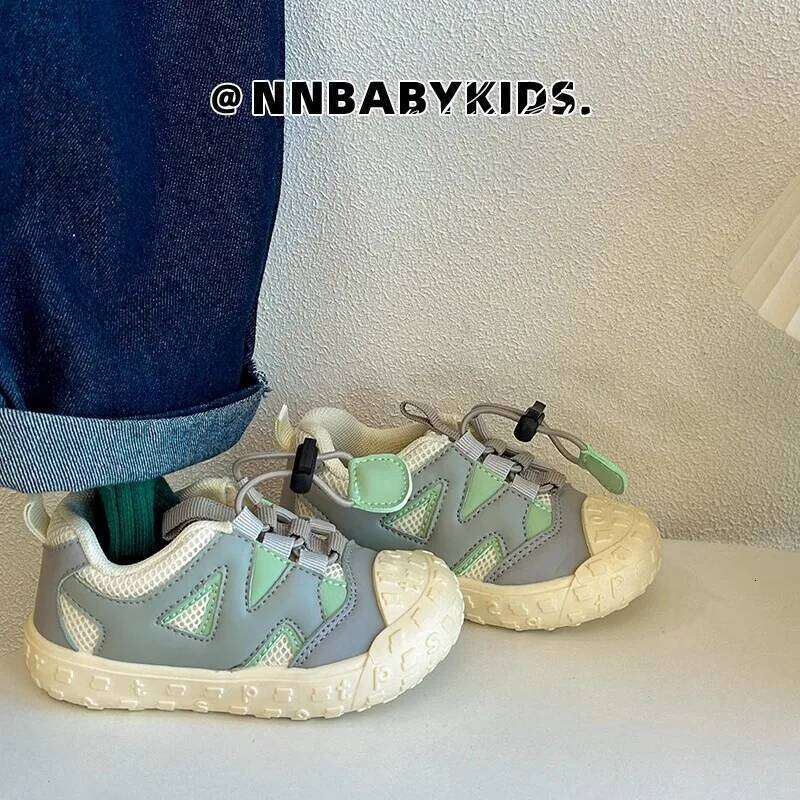 Soft sole children's sneakers 2025 spring autumn new girl web breathable casual fashion boy daddy shoes 26W0224