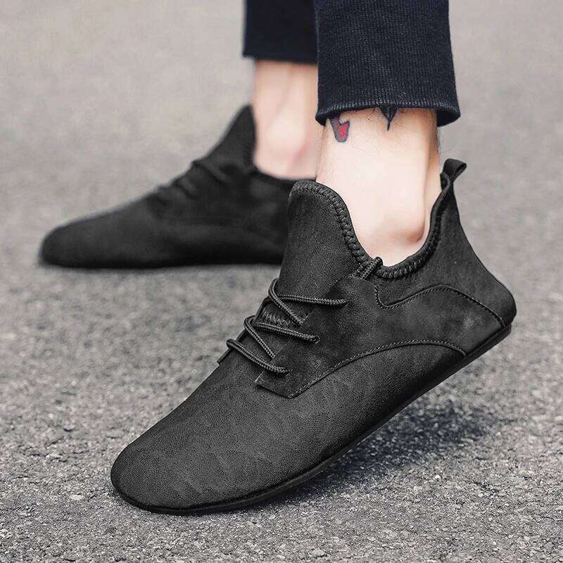 MAEDEF Men's Casual Flat Lightweight Comfortable Thin Bottom Lace Up Shoe Driving Walking Shoes Men Footwear