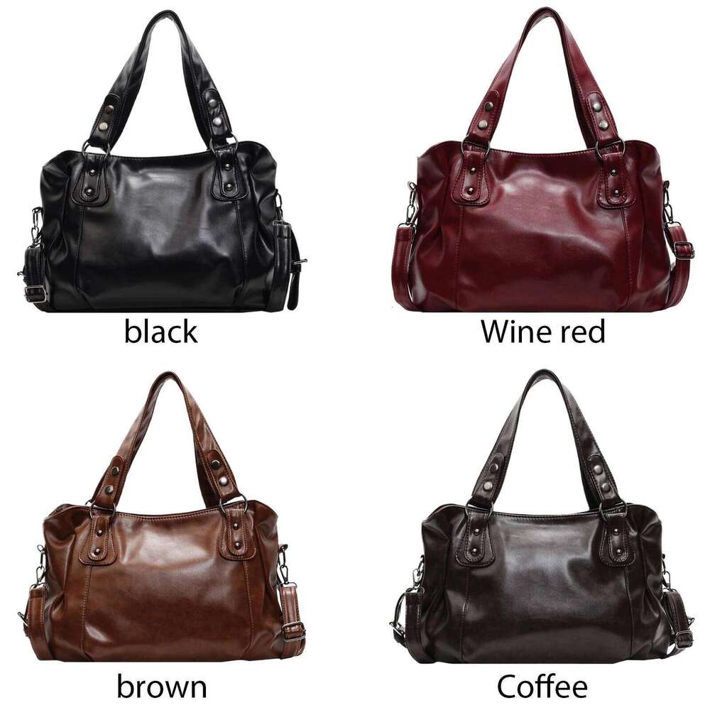 Womens PU Leather Shoulder Large Capacity Messenger Bag Casual Top Handlebag Bags for Work Z260224