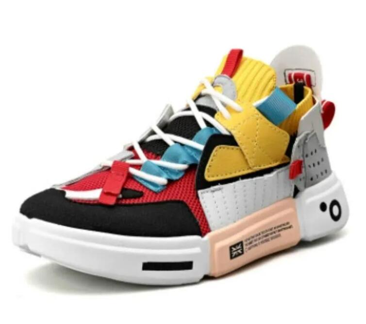 Men's shoes Kids big size Wu Dao autumn new breathable super hot couple shoes men's Korean version trendy color blocking personality interne