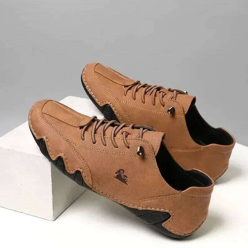 New Men's Durable Stitching Fashionable Design Lightweight Flexible Casual Trendy Soft Soled Outdoor Walking Shoes