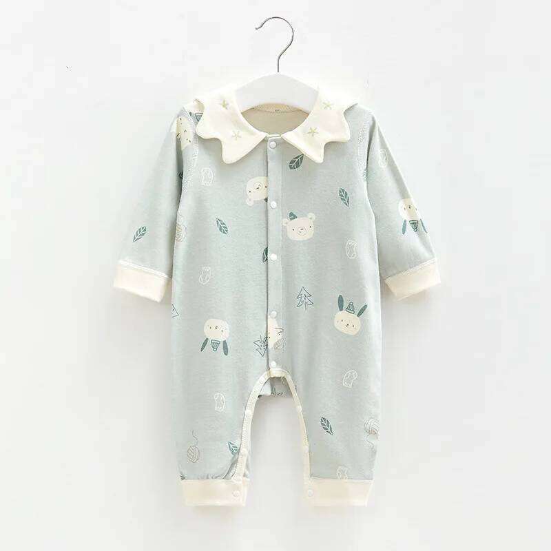 Pure Cotton Boneless Pajamas Newborn Baby Romper Lovely Foreignly Cute Long Sleeve Bodysuit Autumn 26H0224