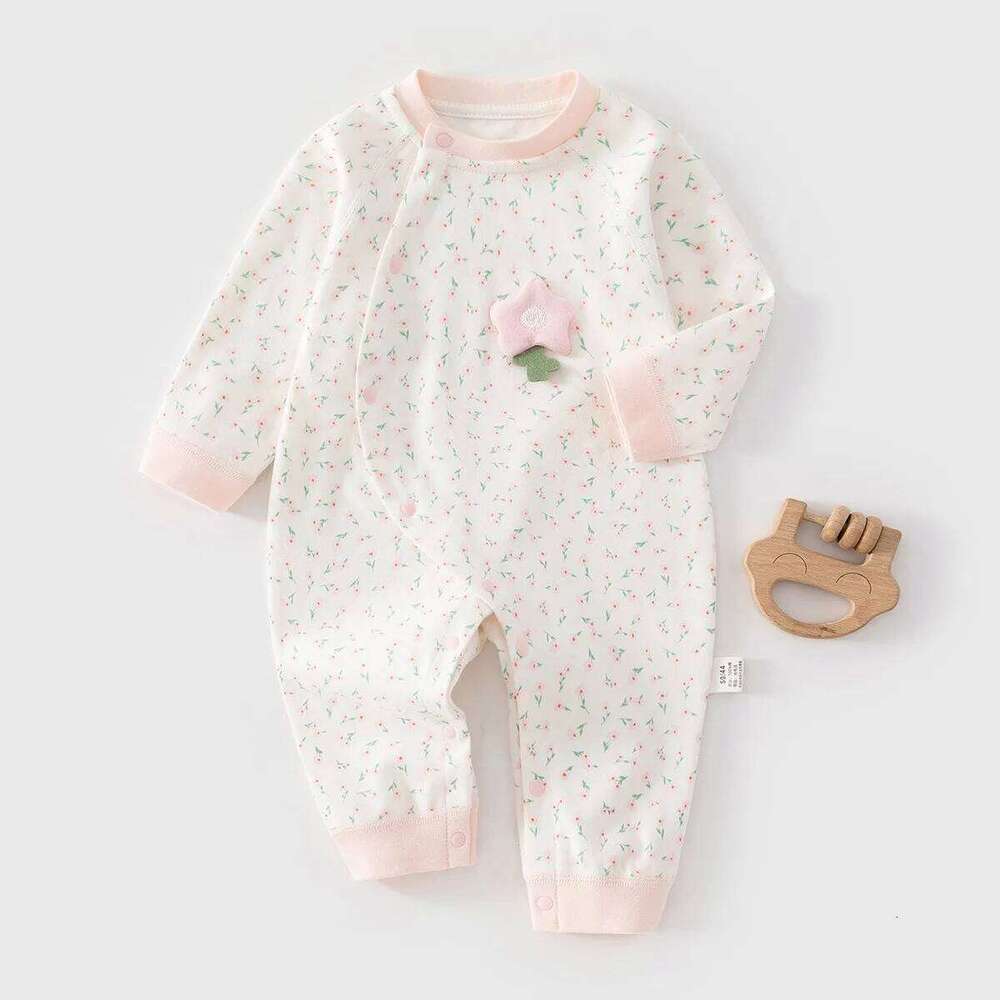 2026 New Spring and Autumn Clothes High-quality Pure Cotton Girl 0-18 Month Baby Boy Jumpsuit 26H0224