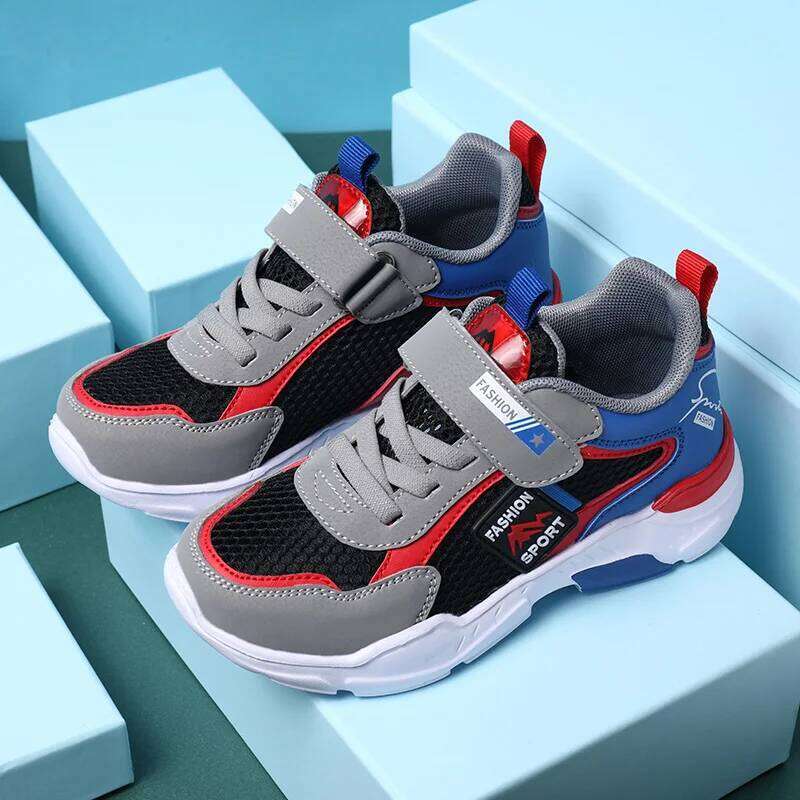 Single Net Children's Boys Sneakers Summer Breathable Non-slip Surface Girls Casual Tennis Sports Running Outdoor Shoes 26W0224