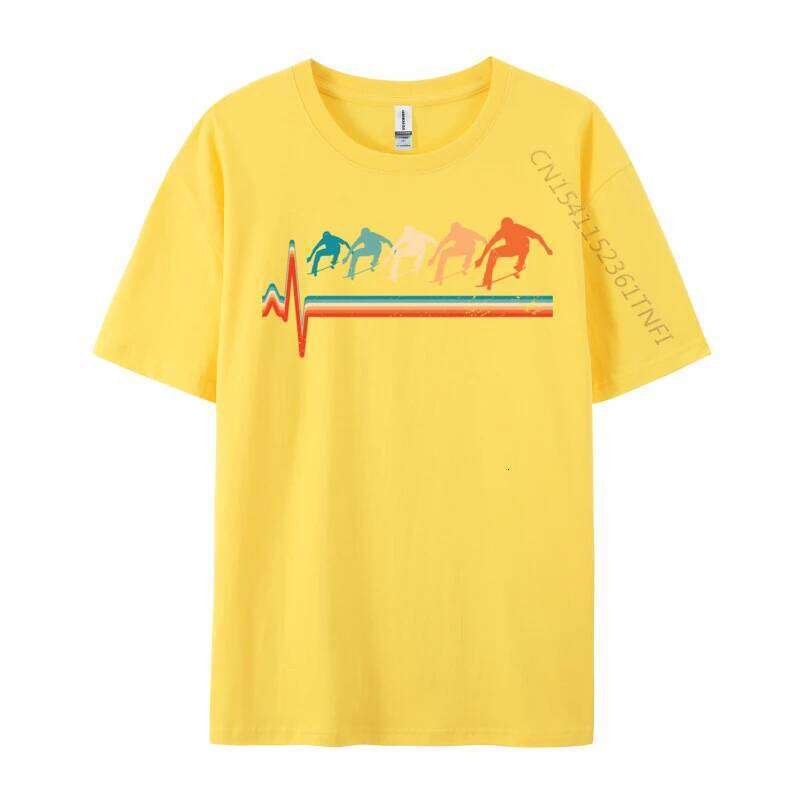 Skateboarding Skate Heartbeat Normal Cotton Fabric Cool & Discount Man T-Shirts Street Summer Fall Tops Tees H260224