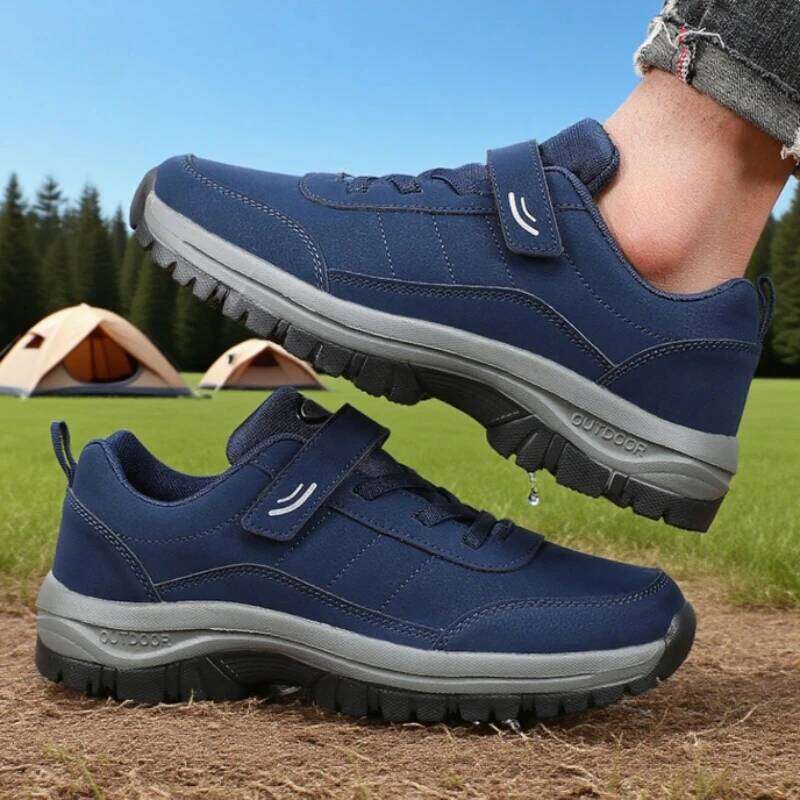 Men's Breathable Comfortable Wear-resistant Waterproof Walking Minimalist Style Camping Hiking Off-road Shoes