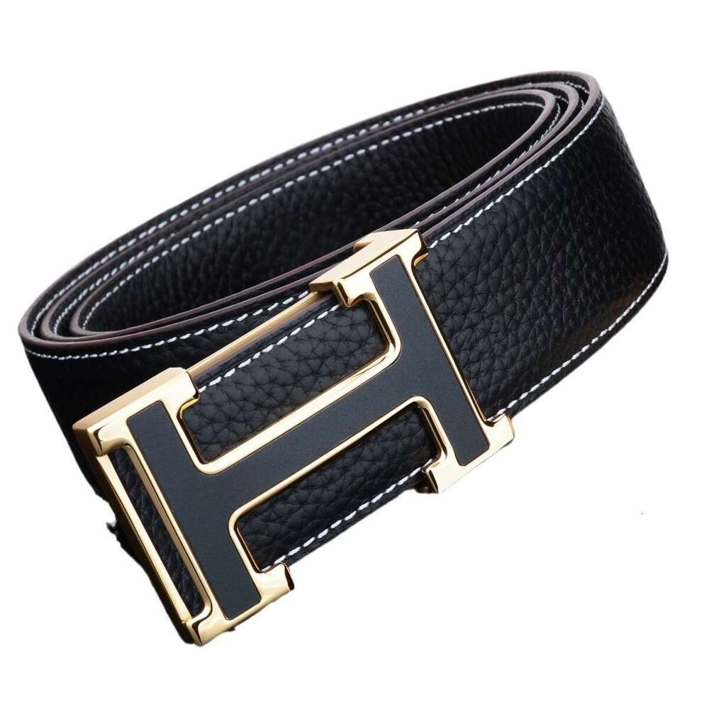 Trendy Men's Top-Layer Leather Belt - Crocodile Pattern Smooth Buckle, Casual Pants Belt, One-Piece Dropshipping