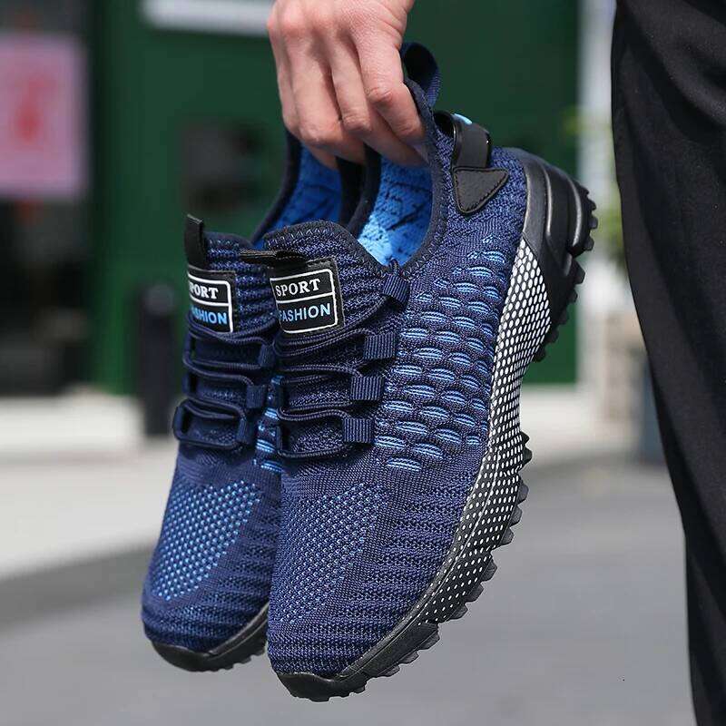 Fashion Men Casual Sport Breathable Mesh Running Sneakers Lightweight Shock Absorbing Walking Shoe Tenis Para Hombre
