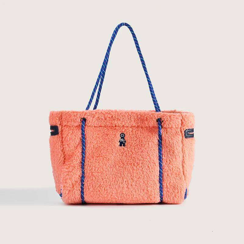 Luxury Soft Plush Tote Rope Handle Shoulder Bag Large Faux Fur Handbag Winter Warm Fluffy Shopper Bags for Women 2021 New Z260224