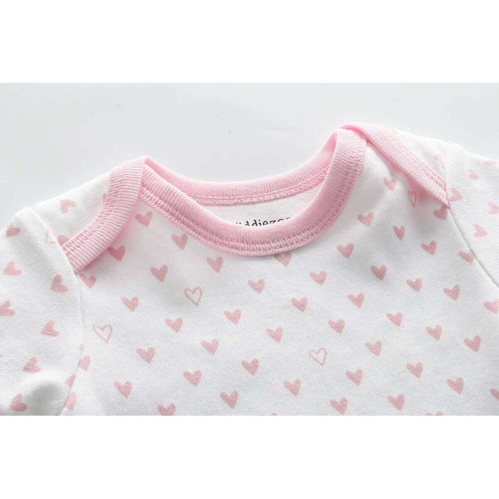 5 Pcs/Lot Baby Girl Short Sleeves Bodysuits Cotton Soft Newborn Clothes 26Y0224