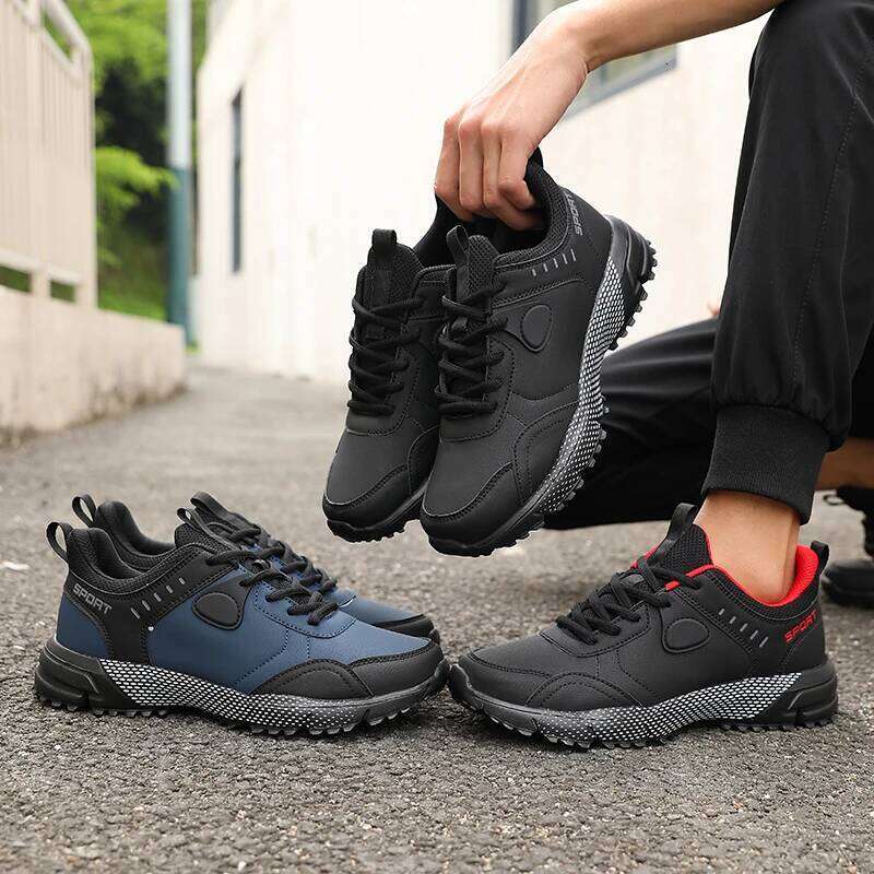 2025 Upgraded Men's Athletic Stylish Black Design Running Shoe High Performance Traction Outdoor Adventures Sports Sneakers