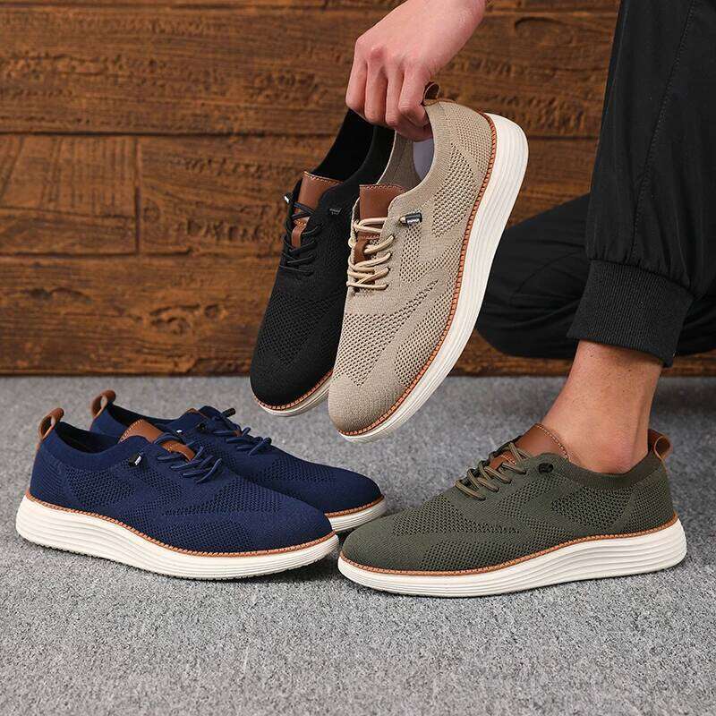 Men's Anti Slip Breathable in Summer Mesh Versatile Outdoor Training Leisure Lace Up Walking Shoes