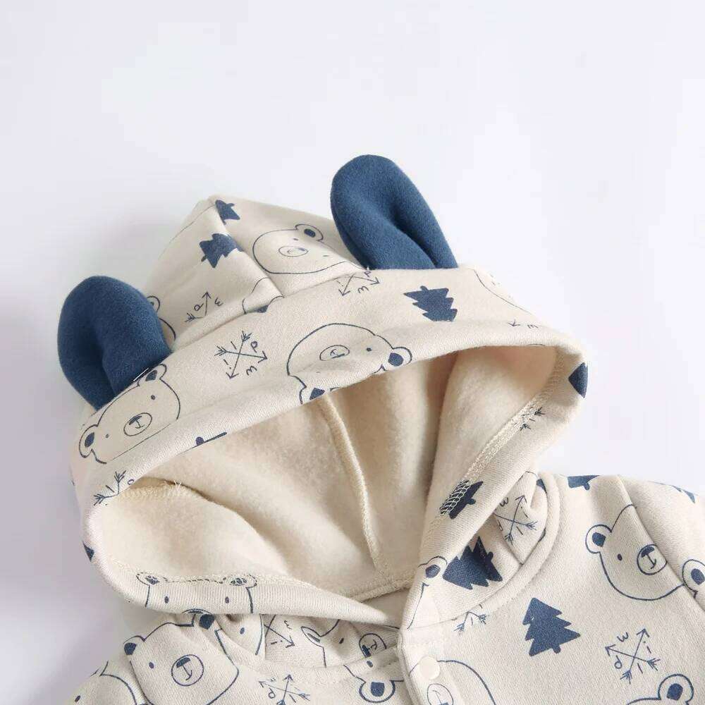 Sanlutoz Printing Winter Baby Boys Long Sleeve Rompers Cotton Toddler Clothing Jumpsuits 26H0224