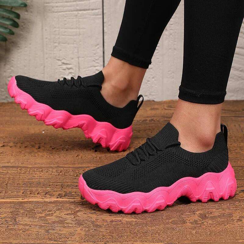 Female Designer Comfortable Mesh Breathable Minimalist Walking Outdoor Casual Non Slip Women Sneakers Platform Shoes
