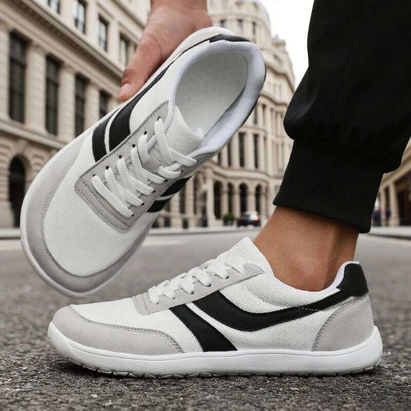 New Men's Wide Toe Comfortable Breathable Non Slip Sneakers Summer Fashionable Minimalist Trendy Mesh Casual Running Shoes