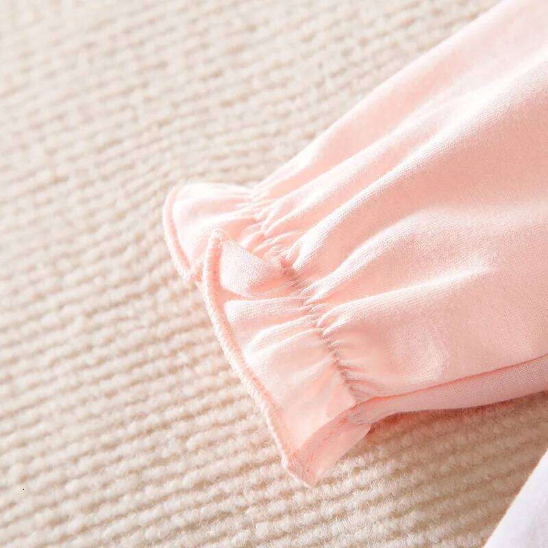 Spring Autumn Boys And Girls Beautiful White Swan Embroidered Cotton Comfortable Long Sleeve Baby Bodysuit 26H0224