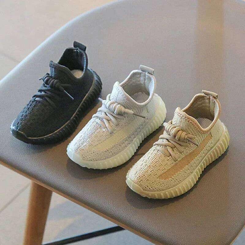 Summer Kids Boys Girls Solid Color Casual Mesh Breathable Shoes Children Outdoor Cycling Students Running Sneakers 26W0224