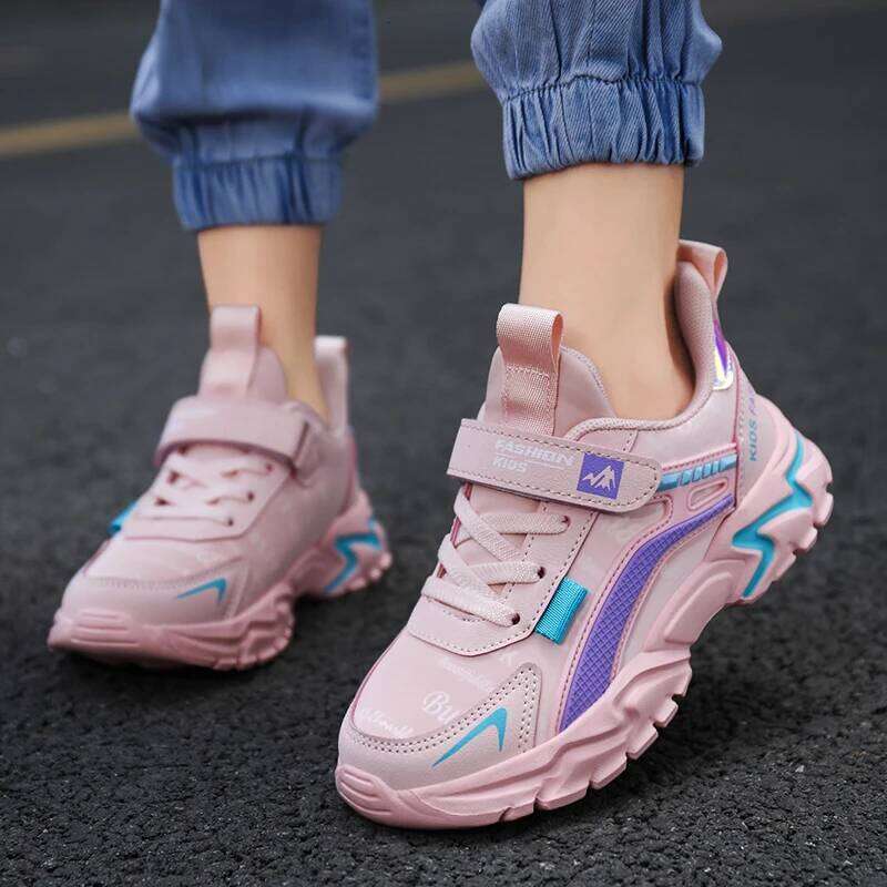 Kids Girls Shoes Running School Casual Sports Breathable Non-slip Sneakers Basketball Children Outdoor Walking Tennis All Season 26W0224