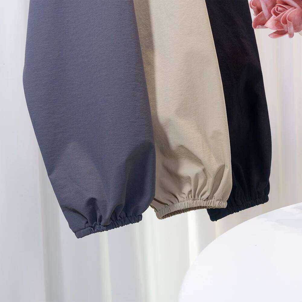 Lightweight Sun Protection Quick-Dry Long Sleeve Short Yoga Fitness , Stand Collar Zipper Loose Fit Outdoor Hiking Coat 26Y0224